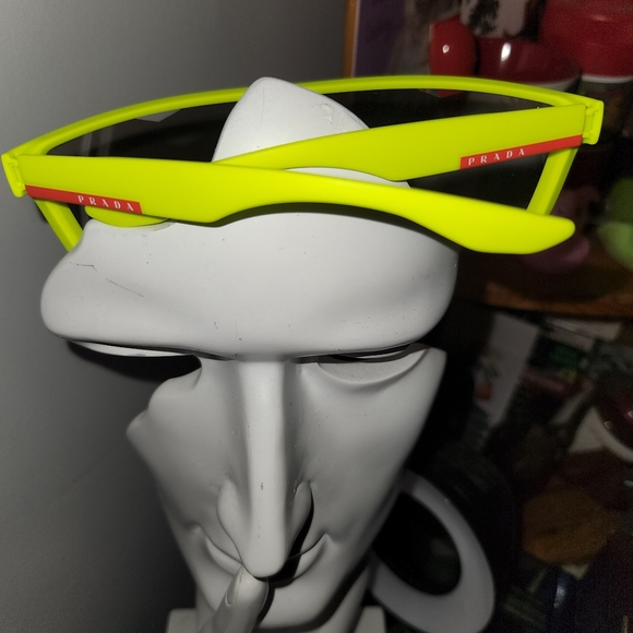 Prada Neon Yellow Sunglasses- Prada Shades - Picture 4 of 16